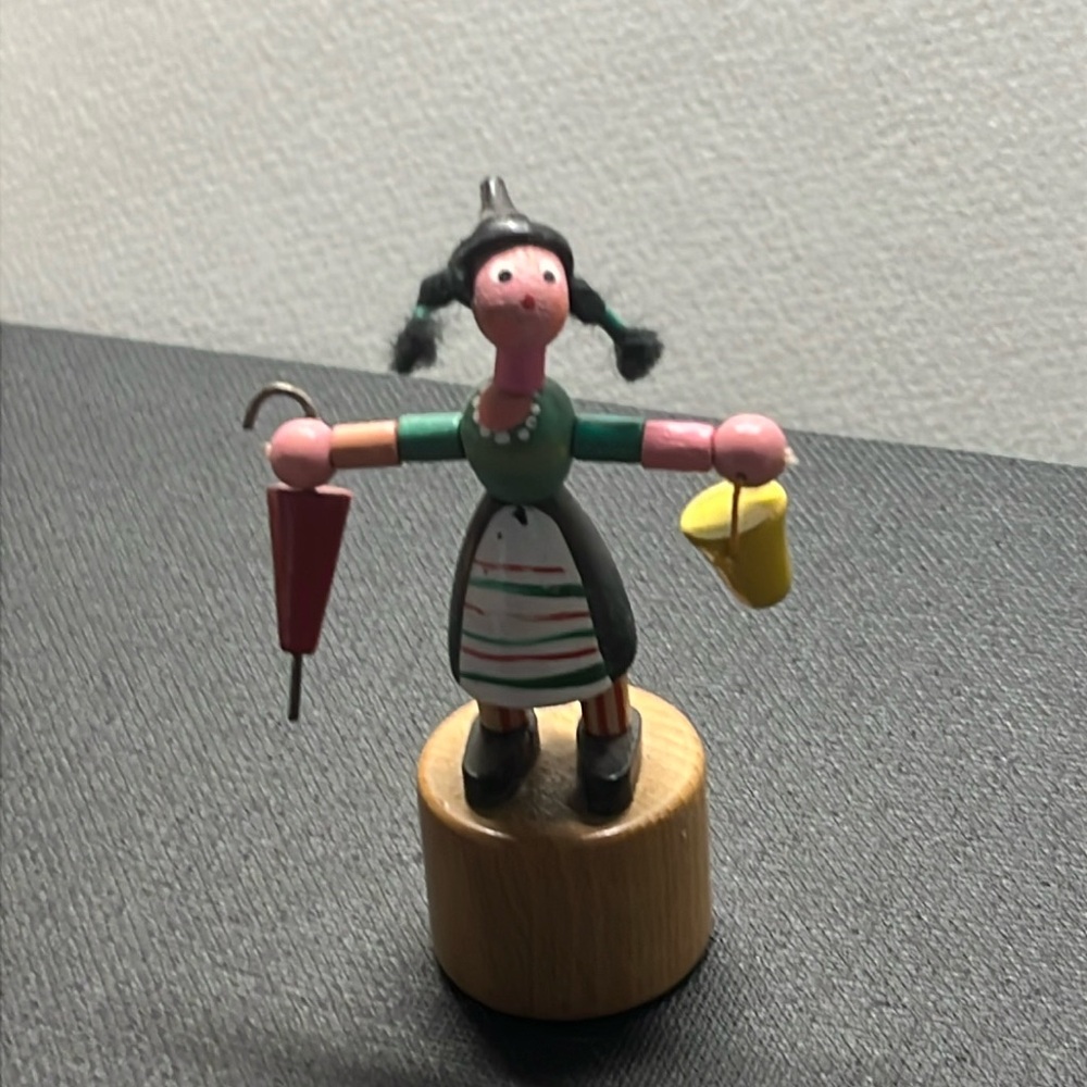 Vintage German Schowanek Push-Up Woman Puppet